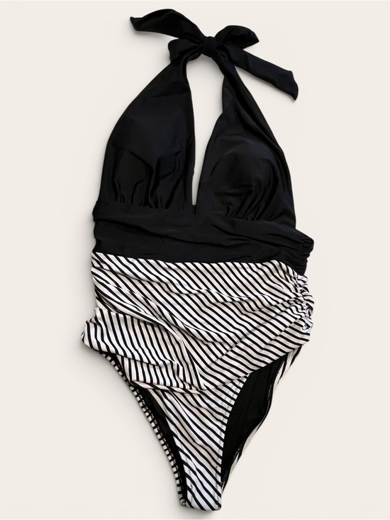 Hydrogen Other - Hydrogen Reversible Swimsuit with Black and White Striped Trim
